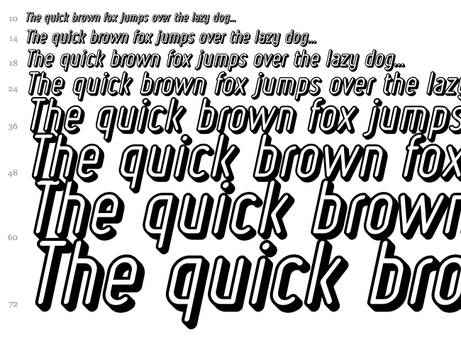 Ruler Volume font waterfall